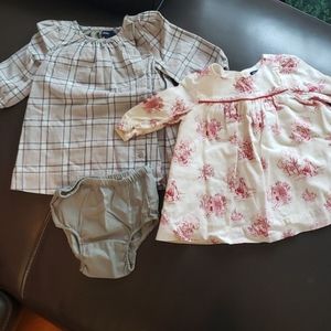 2 Baby Gap size 3-6m dresses